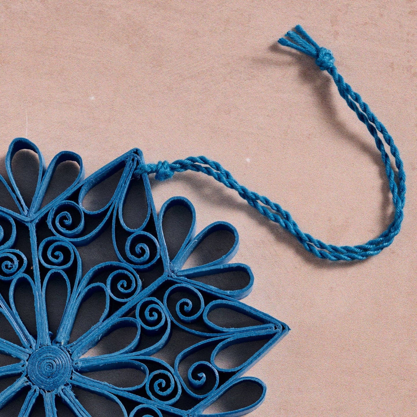 Kula Quilled Snowflake Ornament - Blue