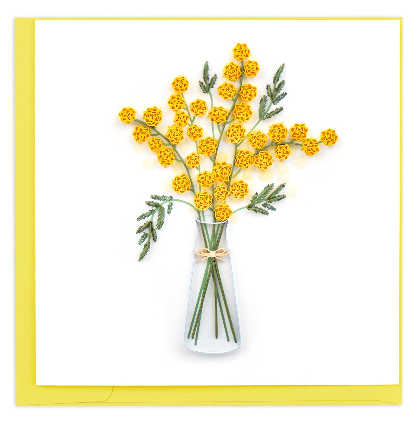 Quilled Greeting Card, "Mimosa Flower"