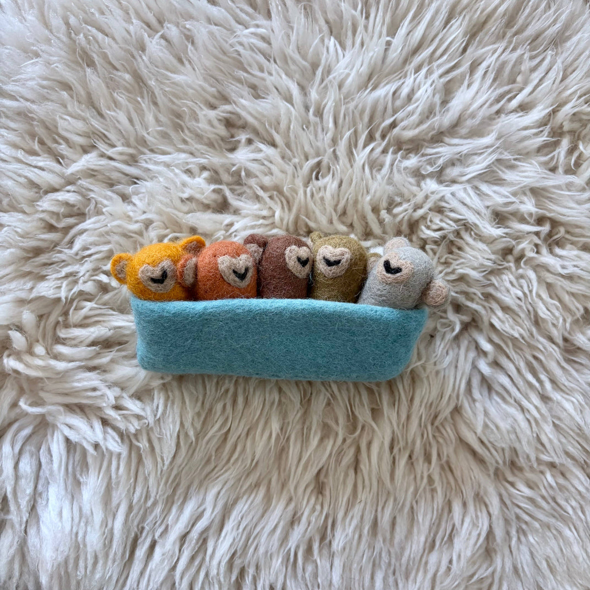 Felt "Pocket Pals" Five Monkeys Jumping on the Bed