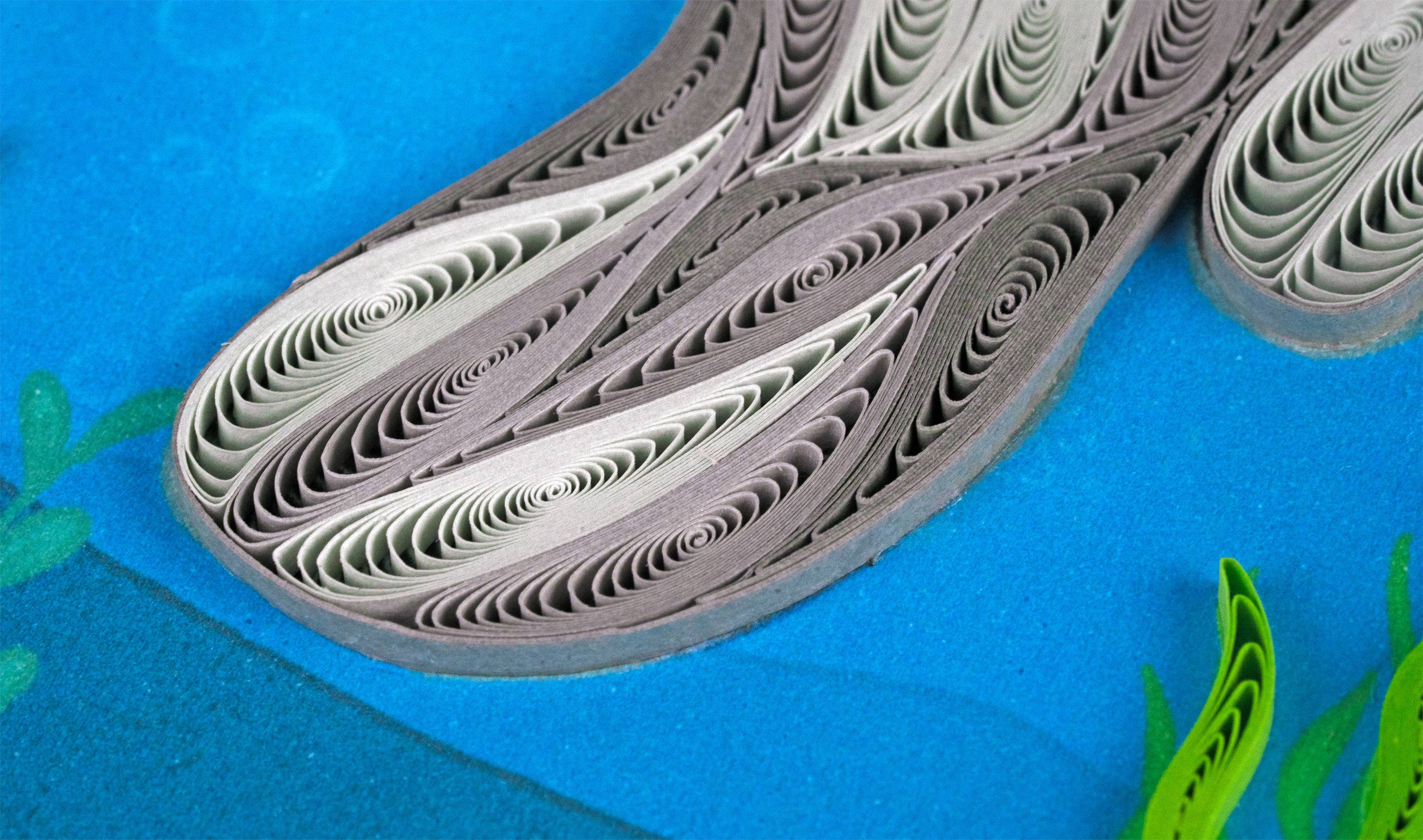 Quilled Greeting Card, "Manatee"