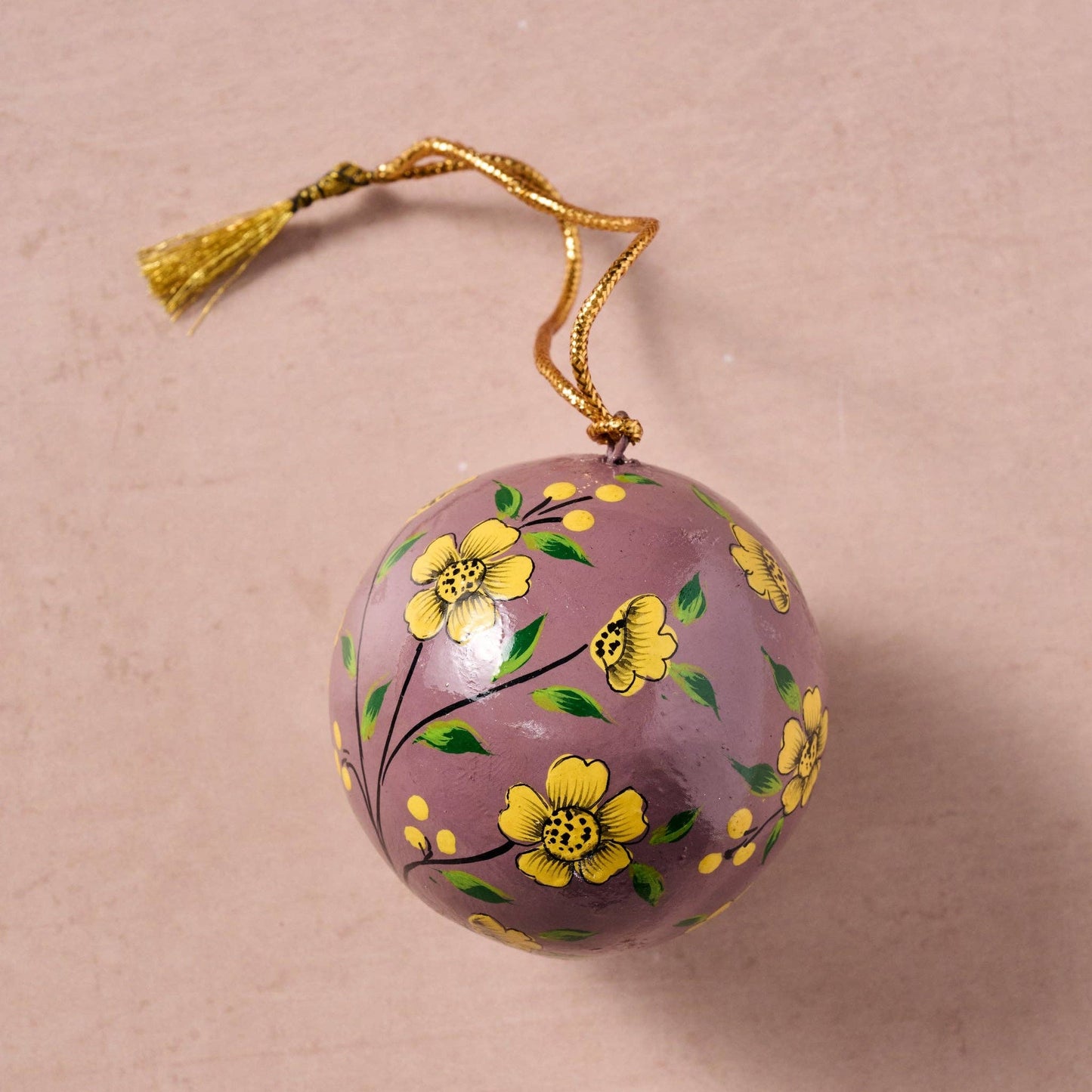 Garam Paper Mache Ball Ornament