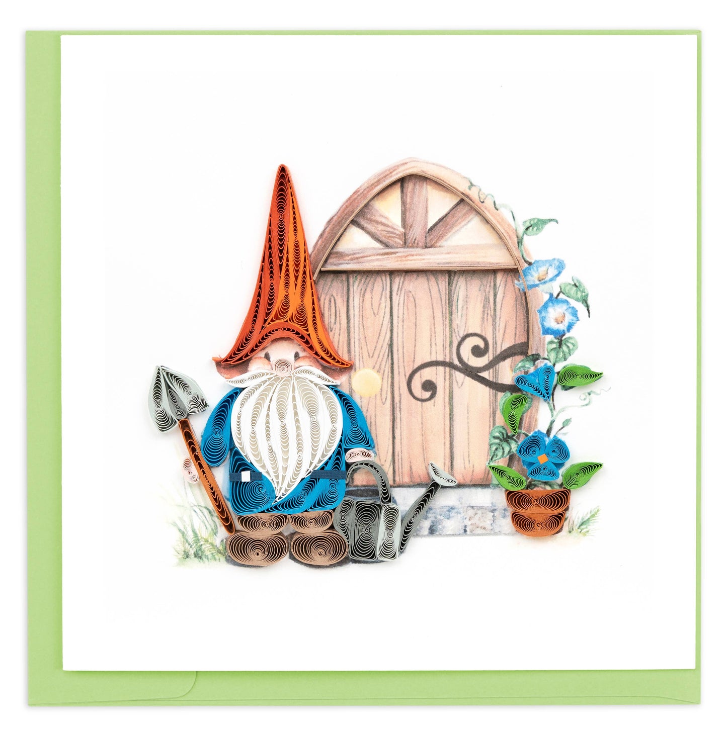 Quilled Greeting Card, "Garden Gnome"