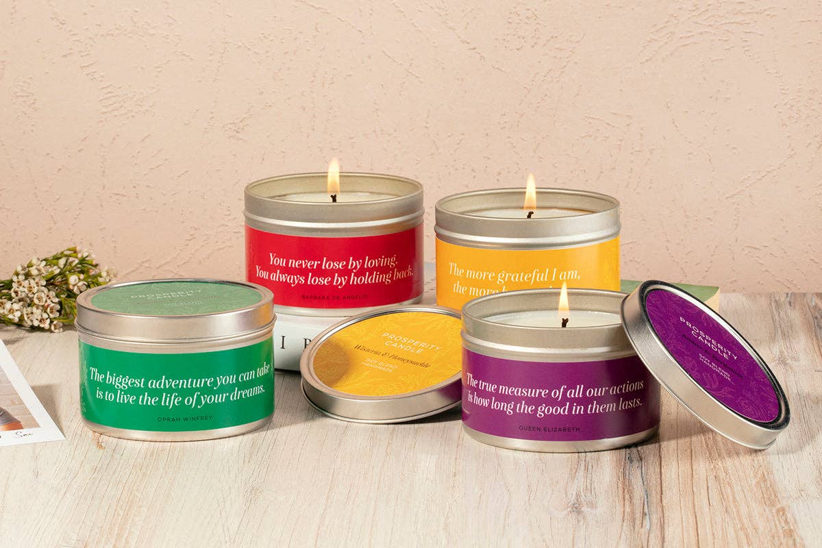 Quote Tin Candle, 4-6oz, "Springtime Quotes"