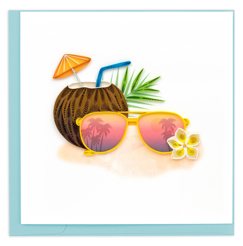 Quilled Greeting Card, "Tropical Summer"
