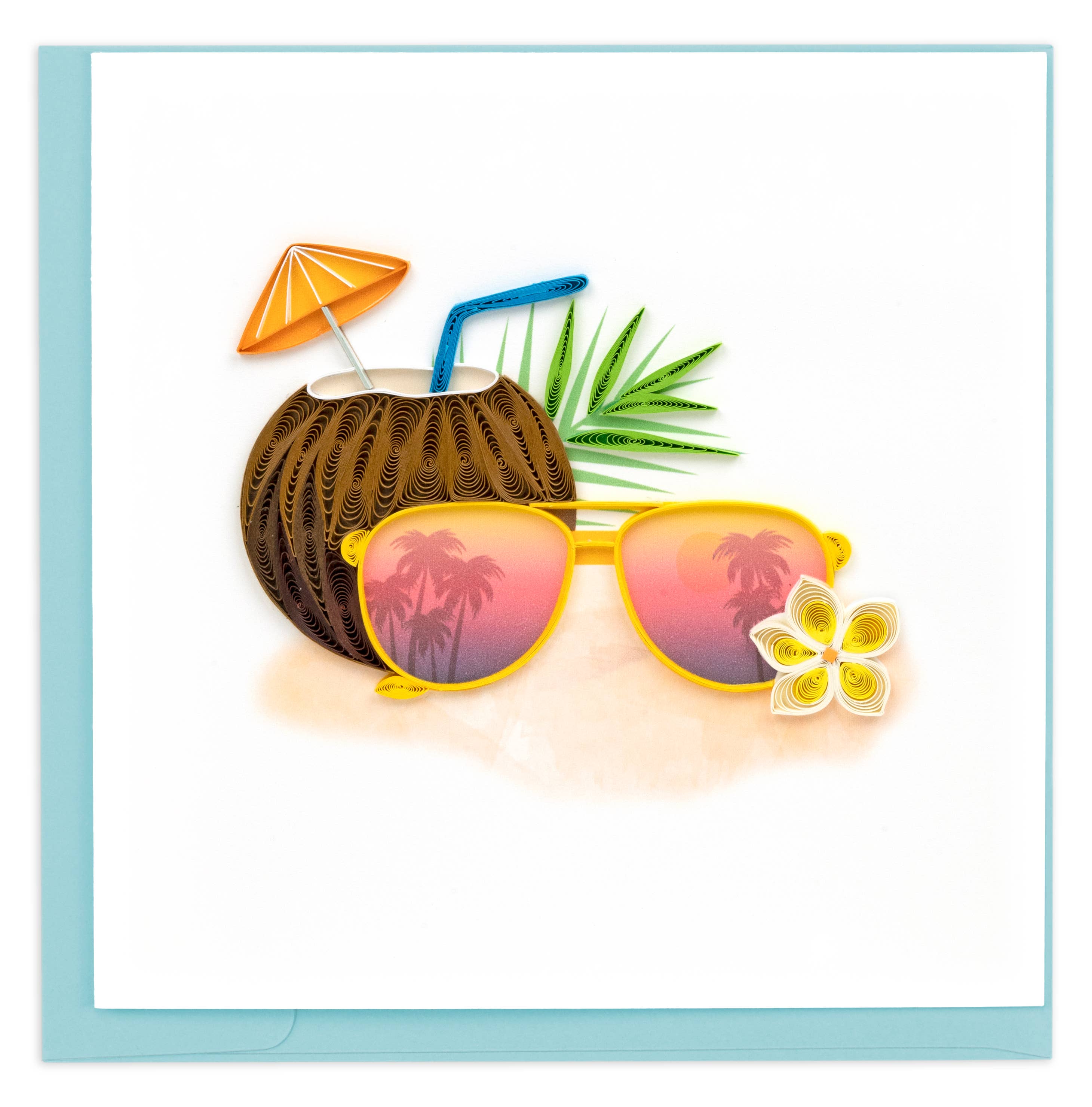 Quilled Greeting Card, "Tropical Summer"