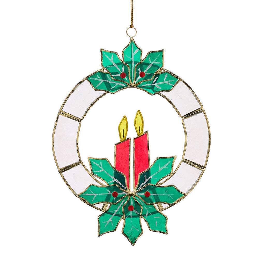 Capiz Wreath Christmas Ornament