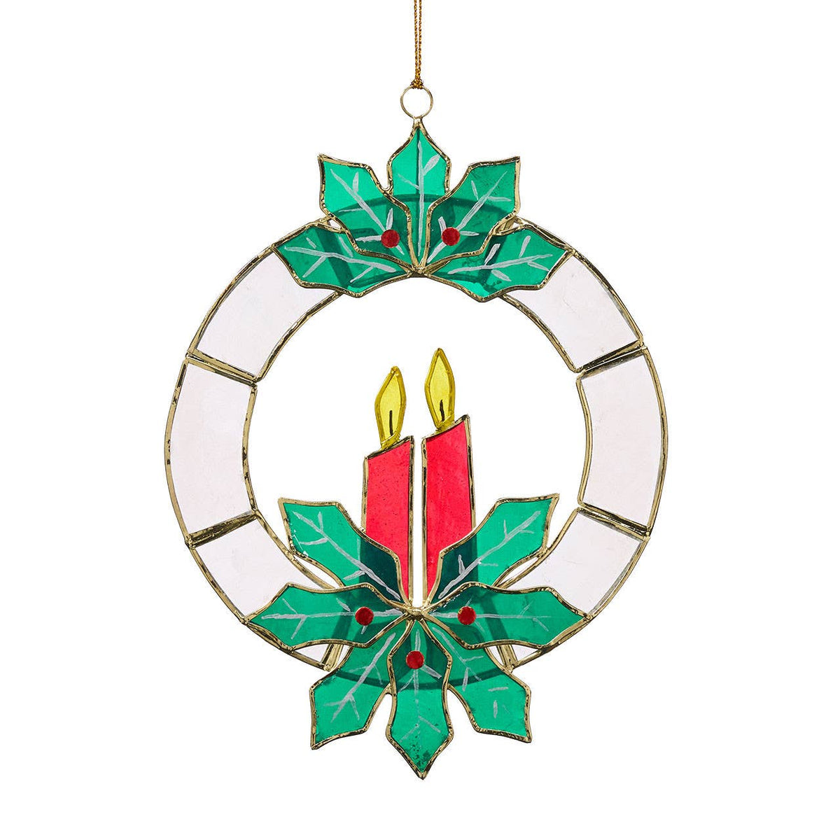 Capiz Wreath Christmas Ornament