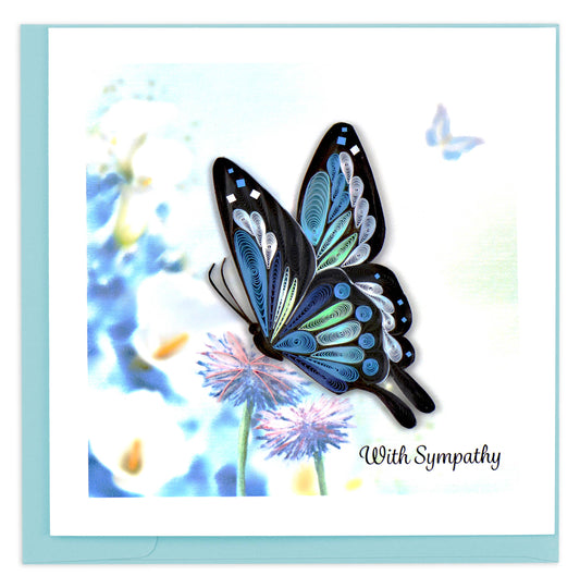 Quilled Greeting Card, "Sympathy Butterfly"