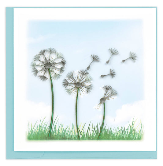 Quilled Greeting Card, "Dandelions"