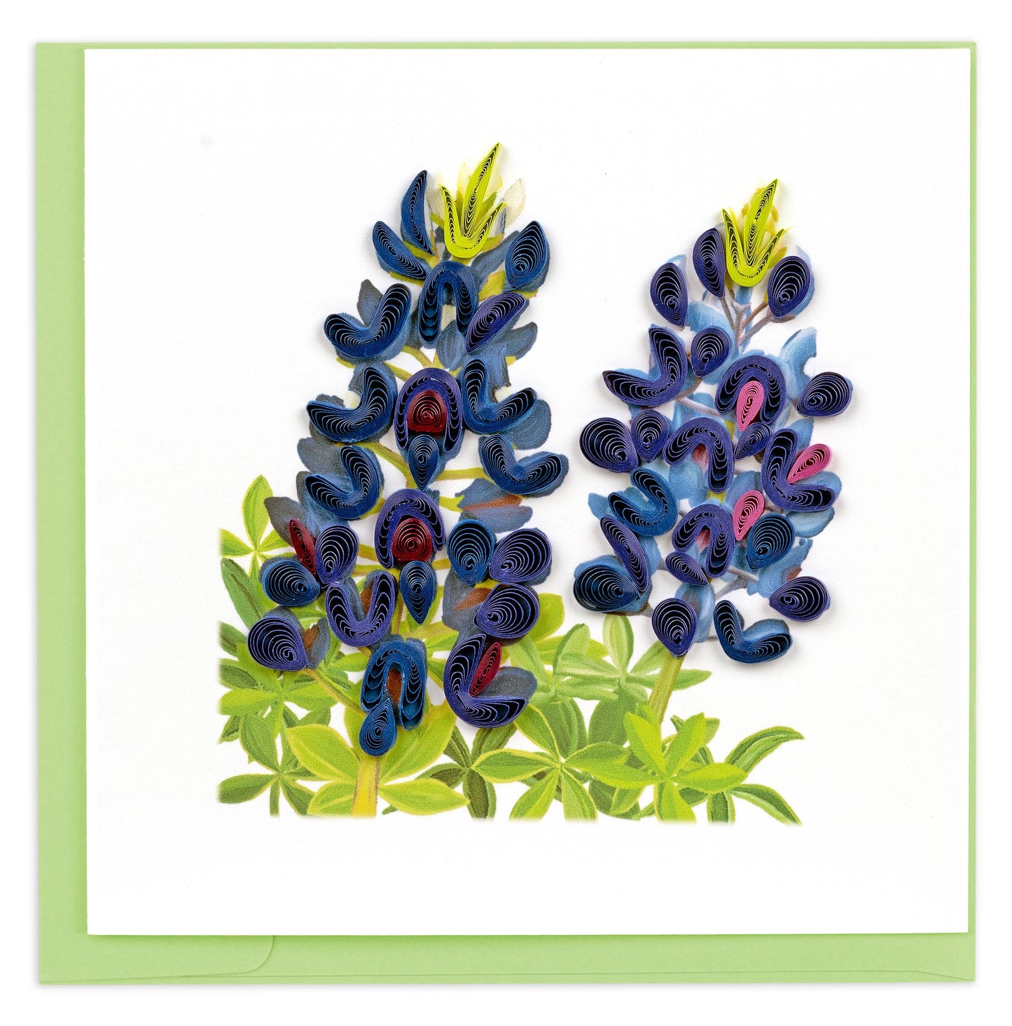 Quilled Greeting Card, "Bluebonnets"