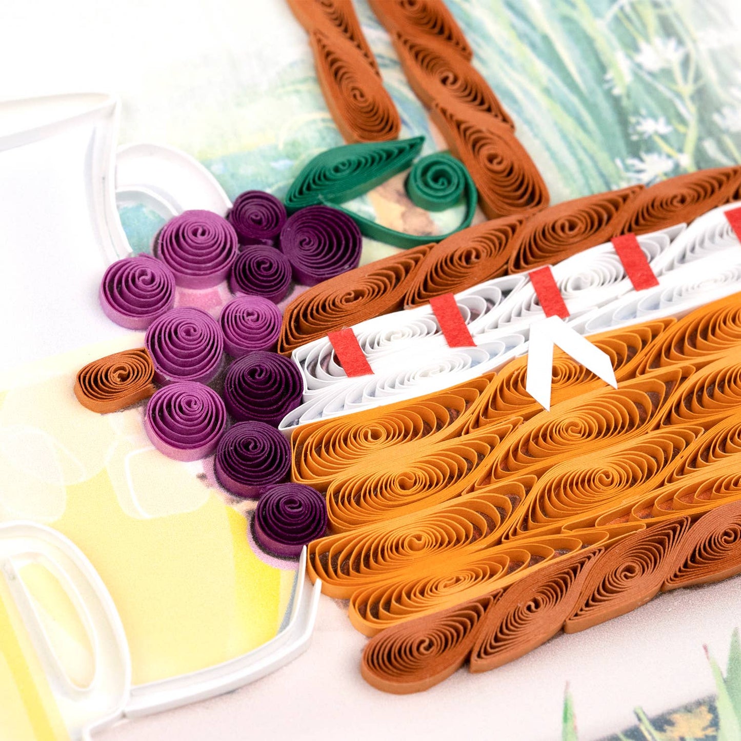 Quilled Greeting Card, "Picnic"