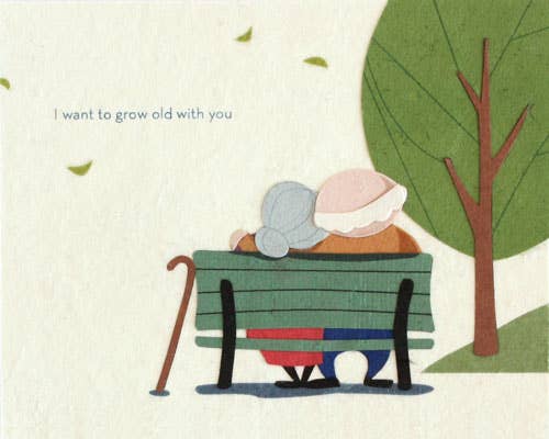 Recycled Paper Cards, "Grow Old With You"