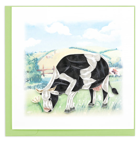 Quilled Greeting Card, "Dairy Cow"
