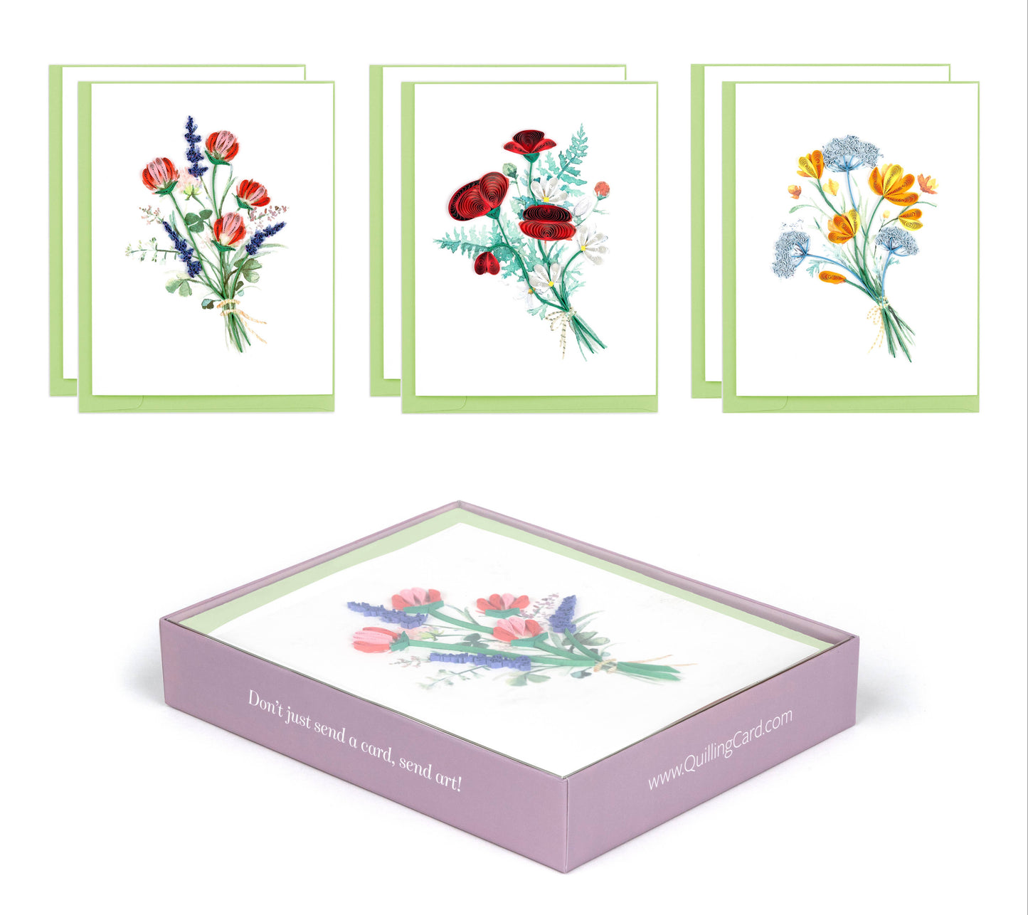 Quilled Note Card Box Set - Wildflowers