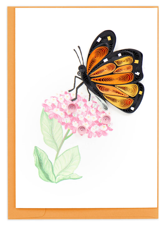 Quilled Gift Enclosure, "Monarch Milkweed Butterfly"