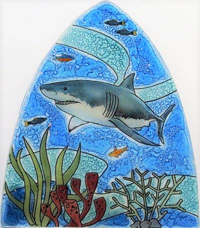 Glass Night Light - Shark