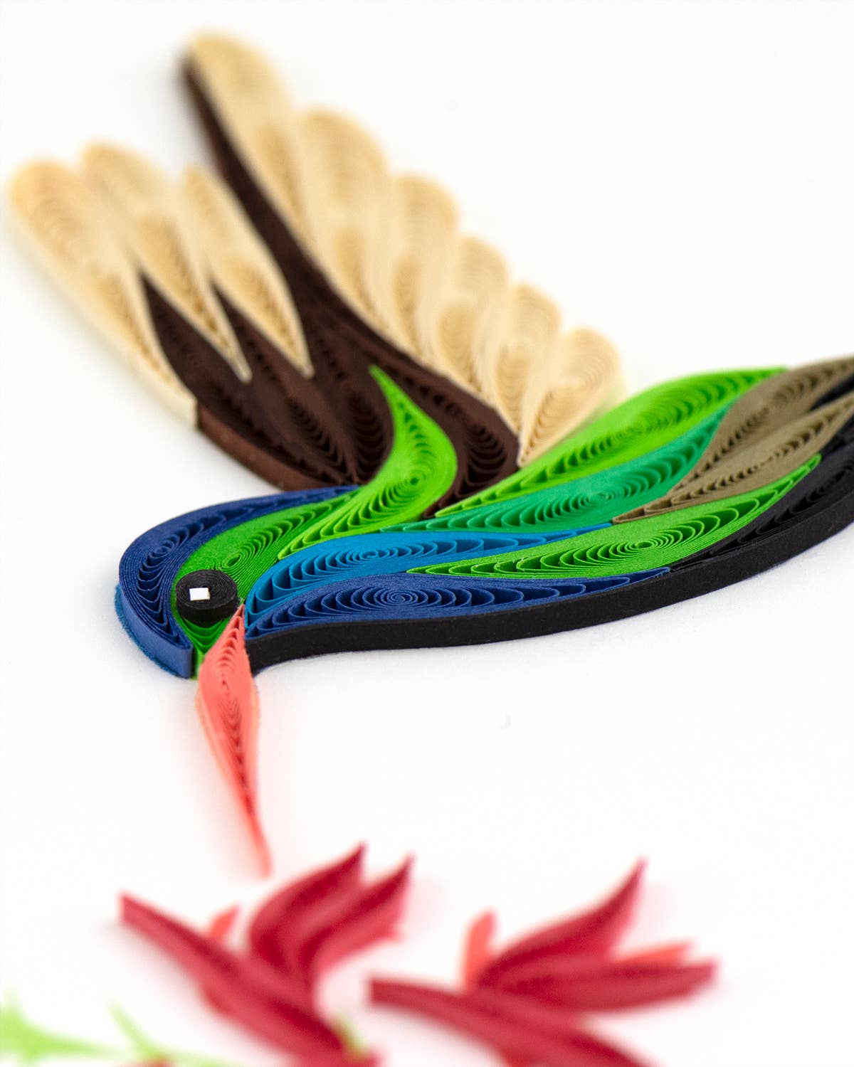 Quilled Greeting Card, "Broad-billed Hummingbird"