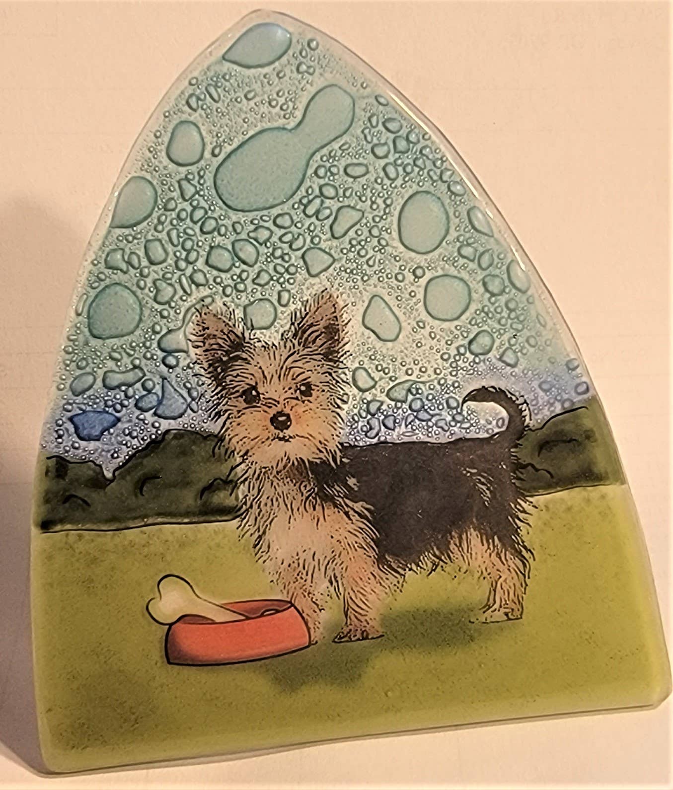 Glass Night Light - Yorkie Dog