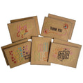 Thank You Hand Stitched Greeting Cards, Variety Set of 10