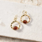 Brass and Glass Beads "Dekhana" Earrings
