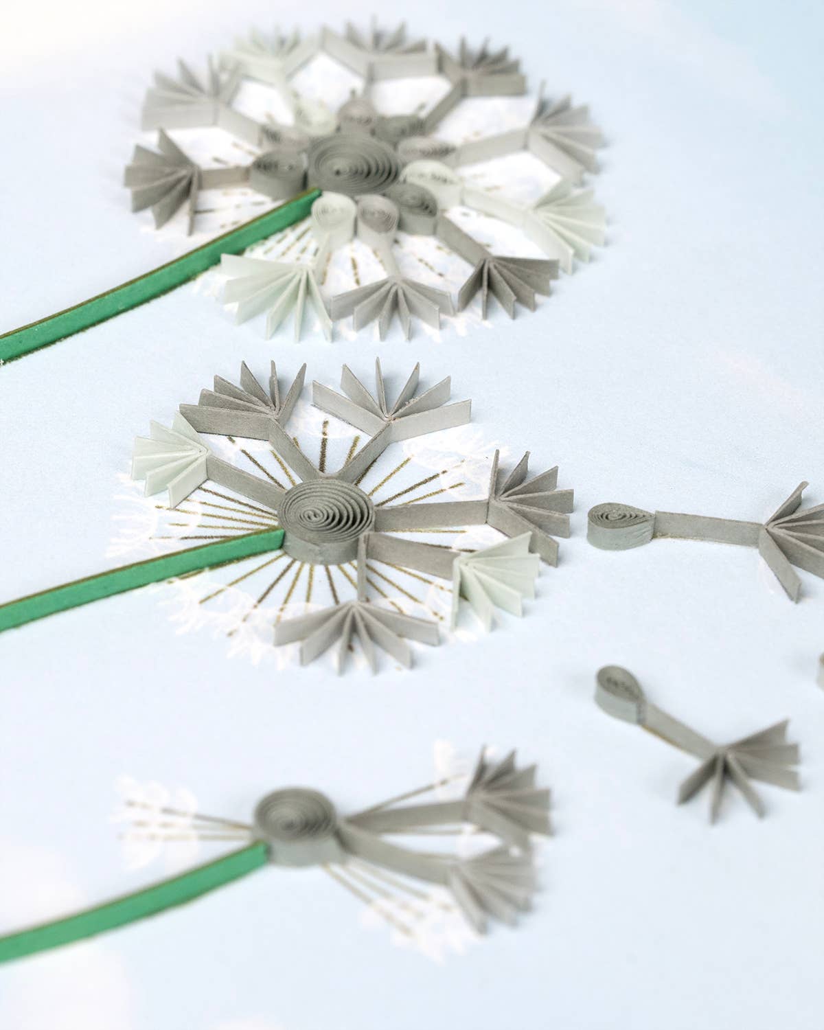 Quilled Greeting Card, "Dandelions"