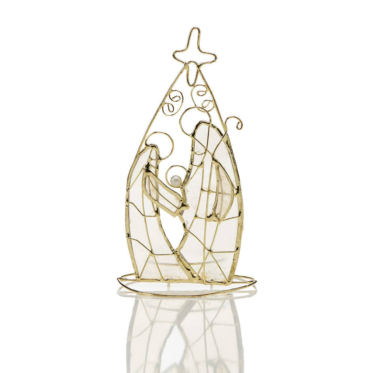Capiz Holy Family Nativity Votive Candle Holder