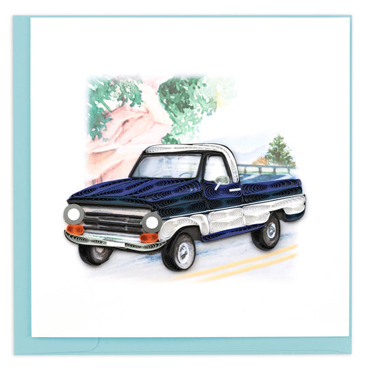 Quilled Greeting Card, "Pickup Truck"