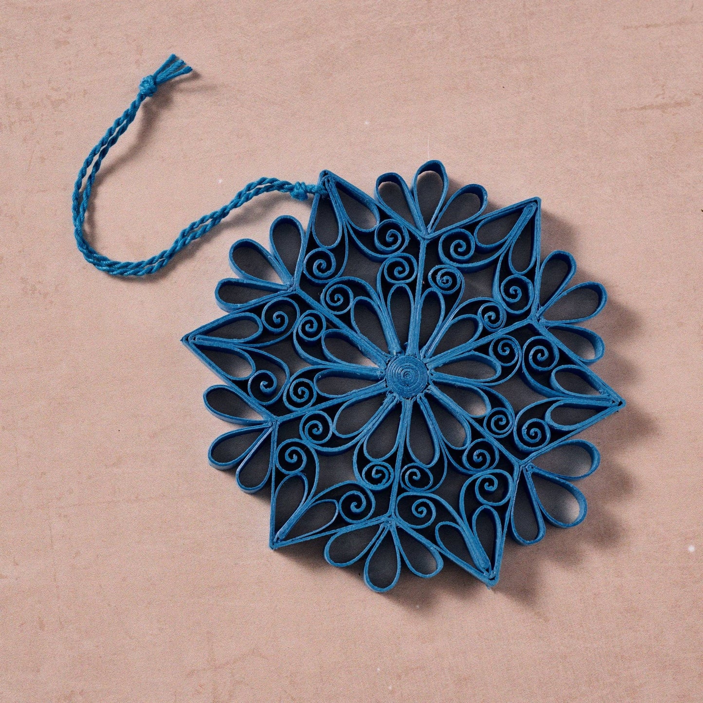 Kula Quilled Snowflake Ornament - Blue