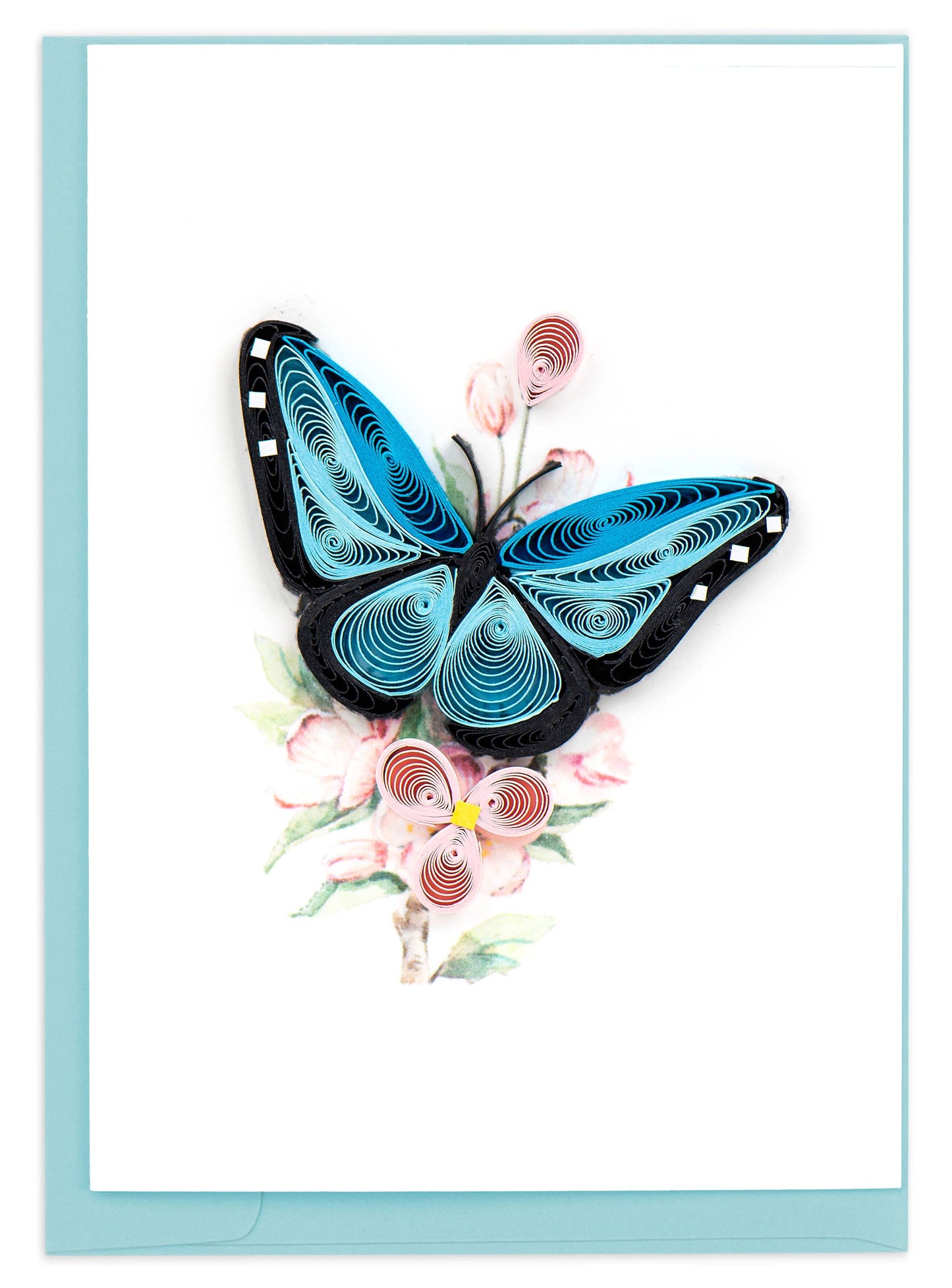 Quilled Gift Enclosure, "Butterfly and Flowers"