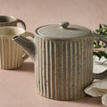 Sundara Fluted Ceramic Teapot