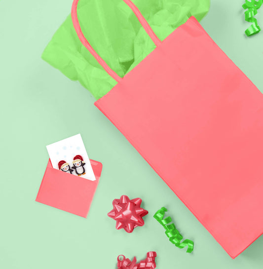 Quilled Gift Enclosure, "Christmas Penguins"