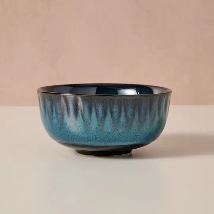 Bowl, Ceramic "Canh Drip Glaze"  Medium