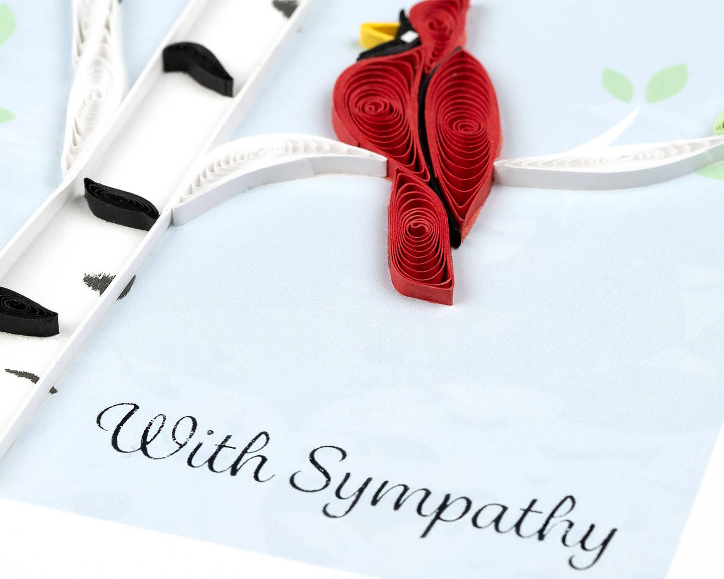 Quilled Greeting Card, "Cardinal Sympathy"