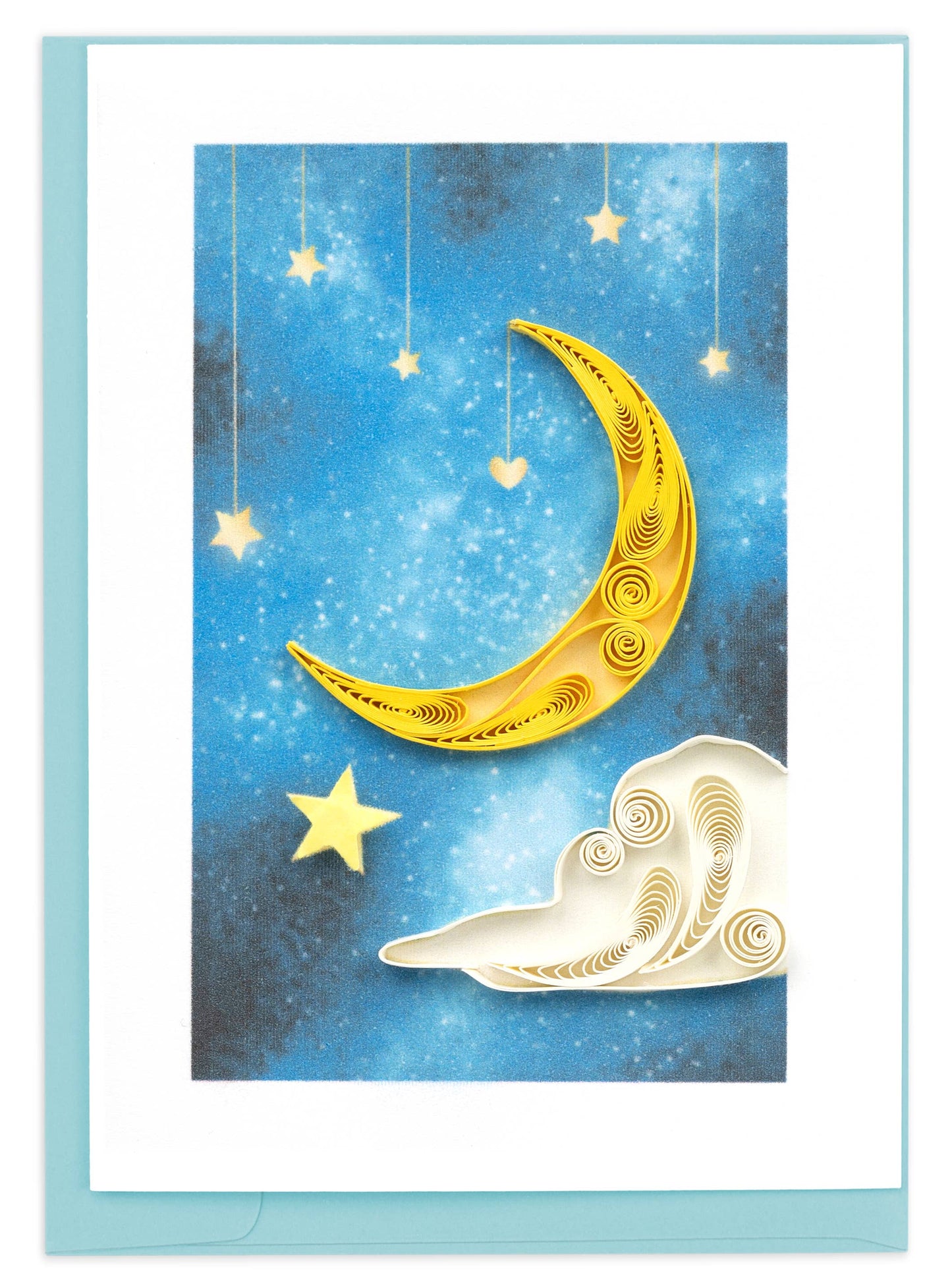 Quilled Gift Enclosure, "Moon and Stars"