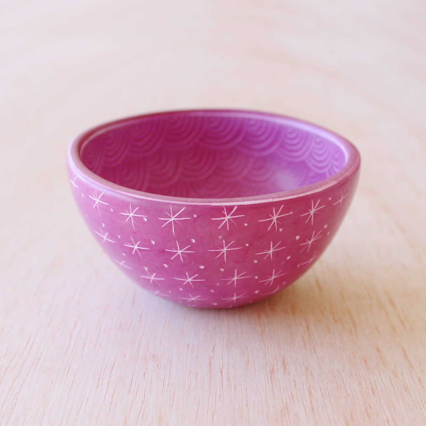 Carved Stone Two Pattern Bowl