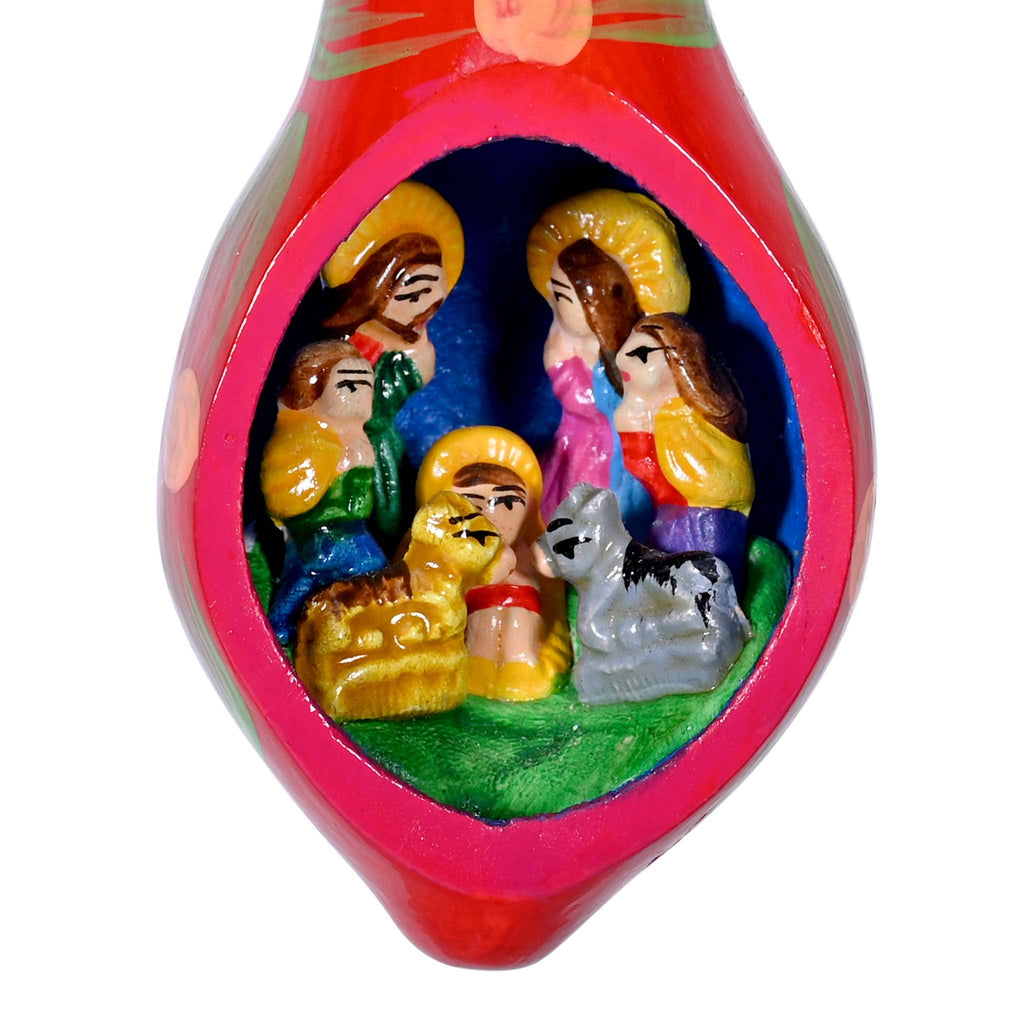 "Nativity Dew Drop" Gourd Ornament^