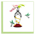 Quilled Greeting Card, "Hummingbird Feeder"