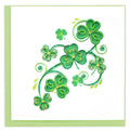 Quilled Greeting Card, "Shamrocks"