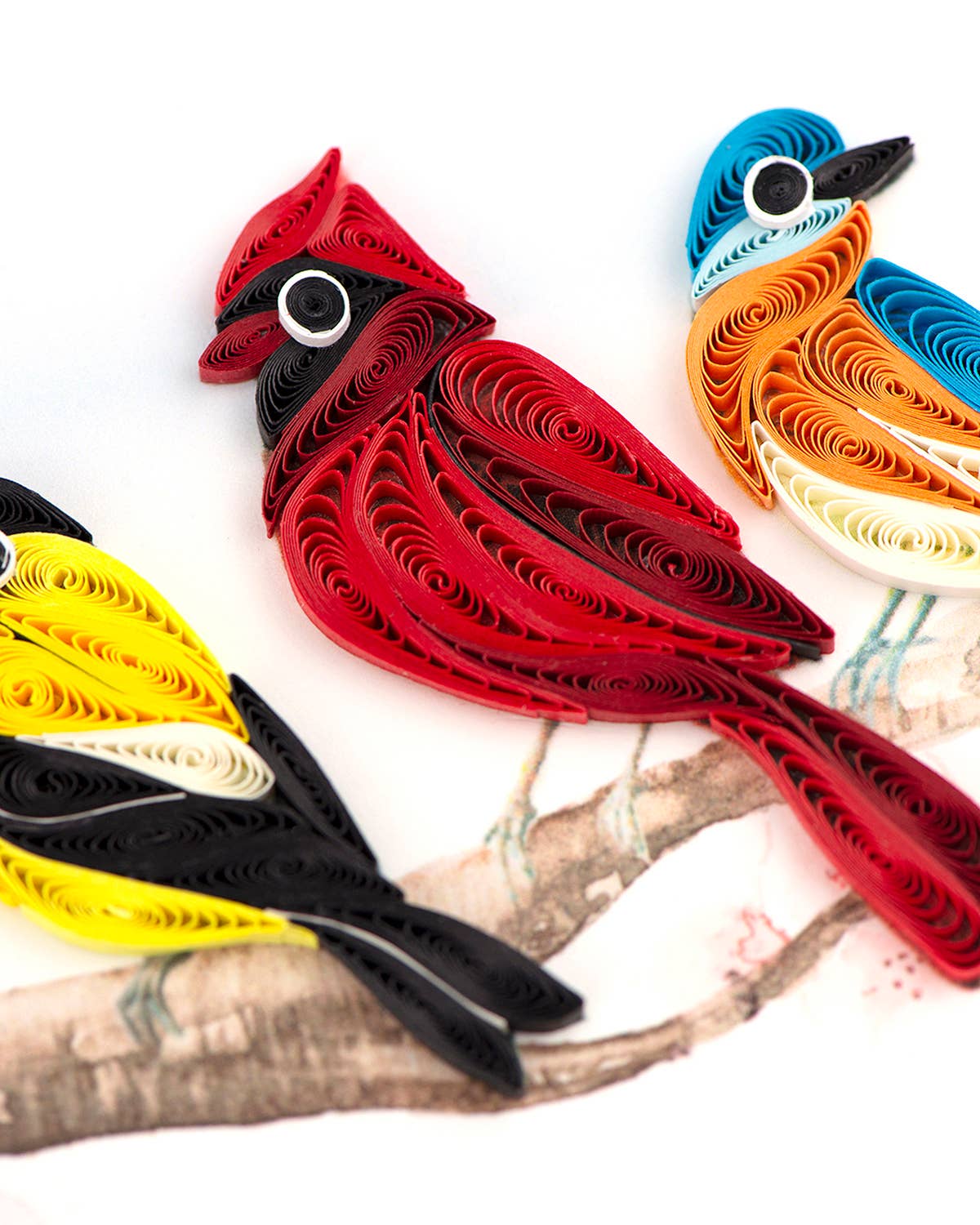 Quilled Greeting Card, "Songbirds"