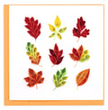 Quilled Greeting Card, "Fall Foliage Leaves"