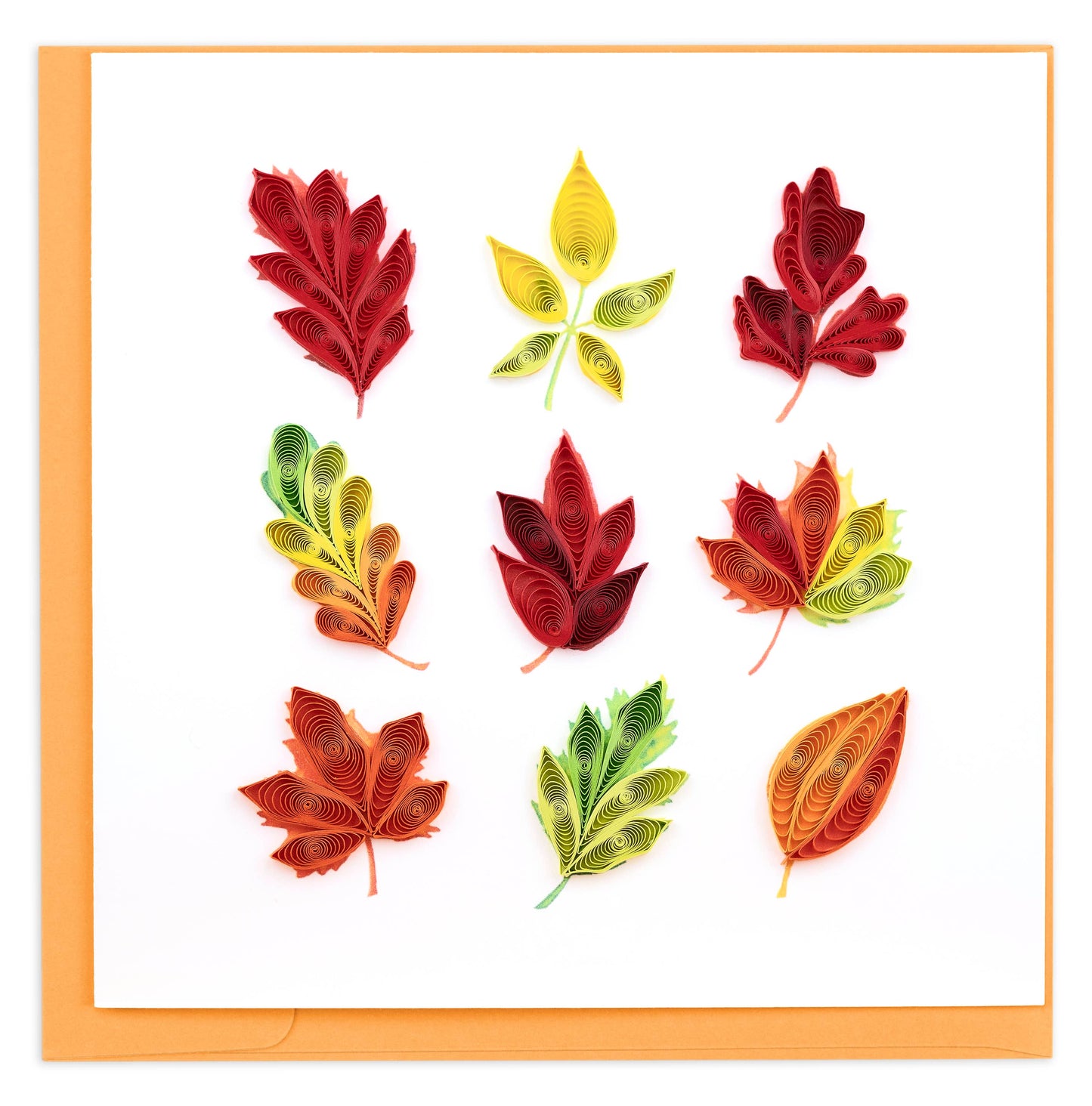 Quilled Greeting Card, "Fall Foliage Leaves"