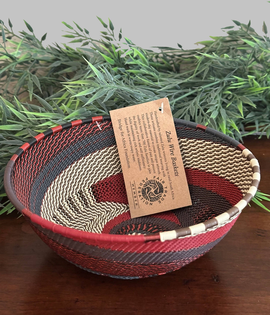 Medium Round Zulu Wire Basket, Assorted Colors^