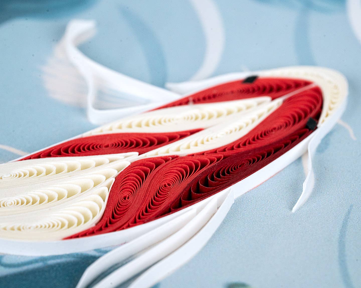 Quilled Greeting Card, "Koi Fish Pond”