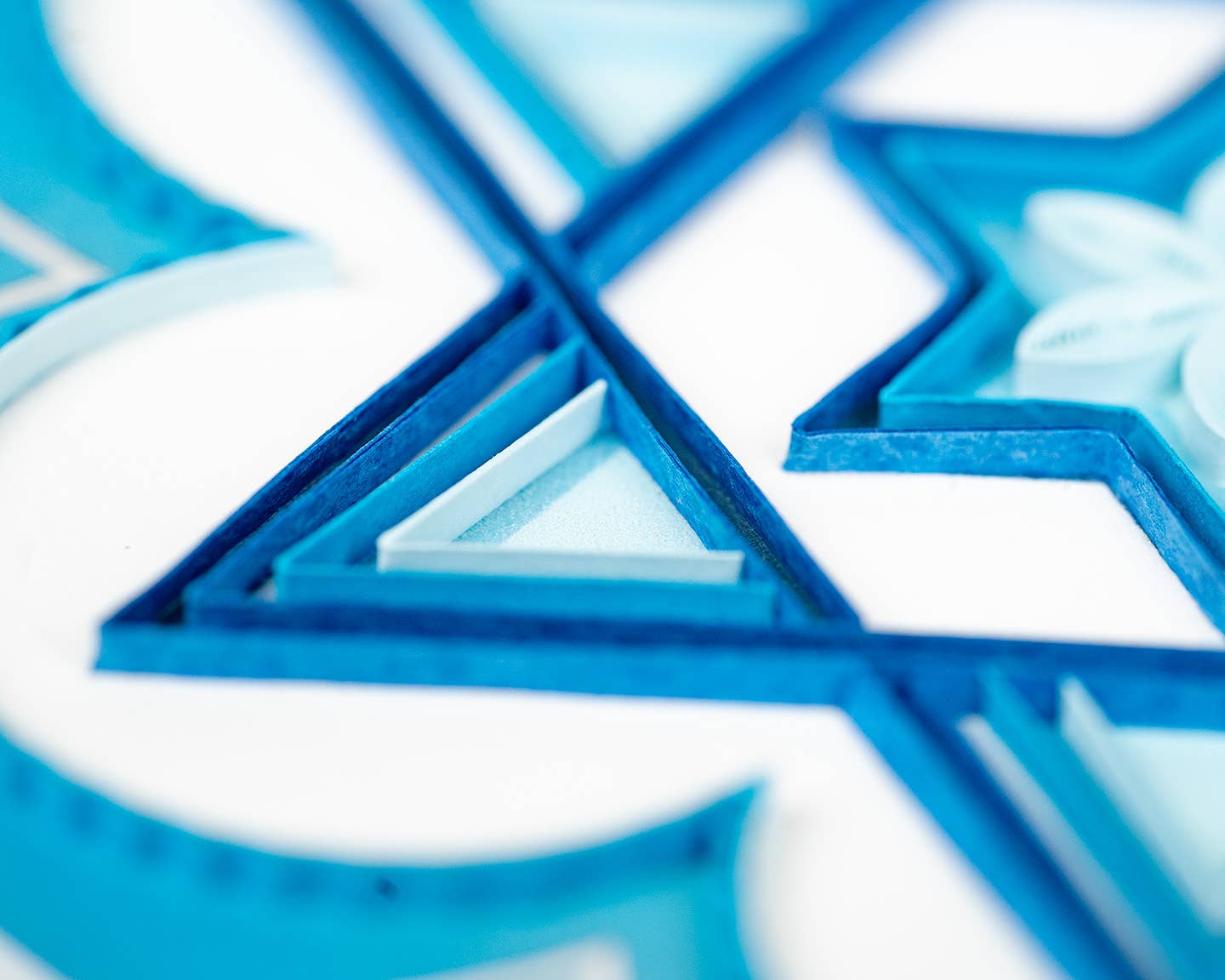 Quilled Greeting Card, "Blue Star of David"