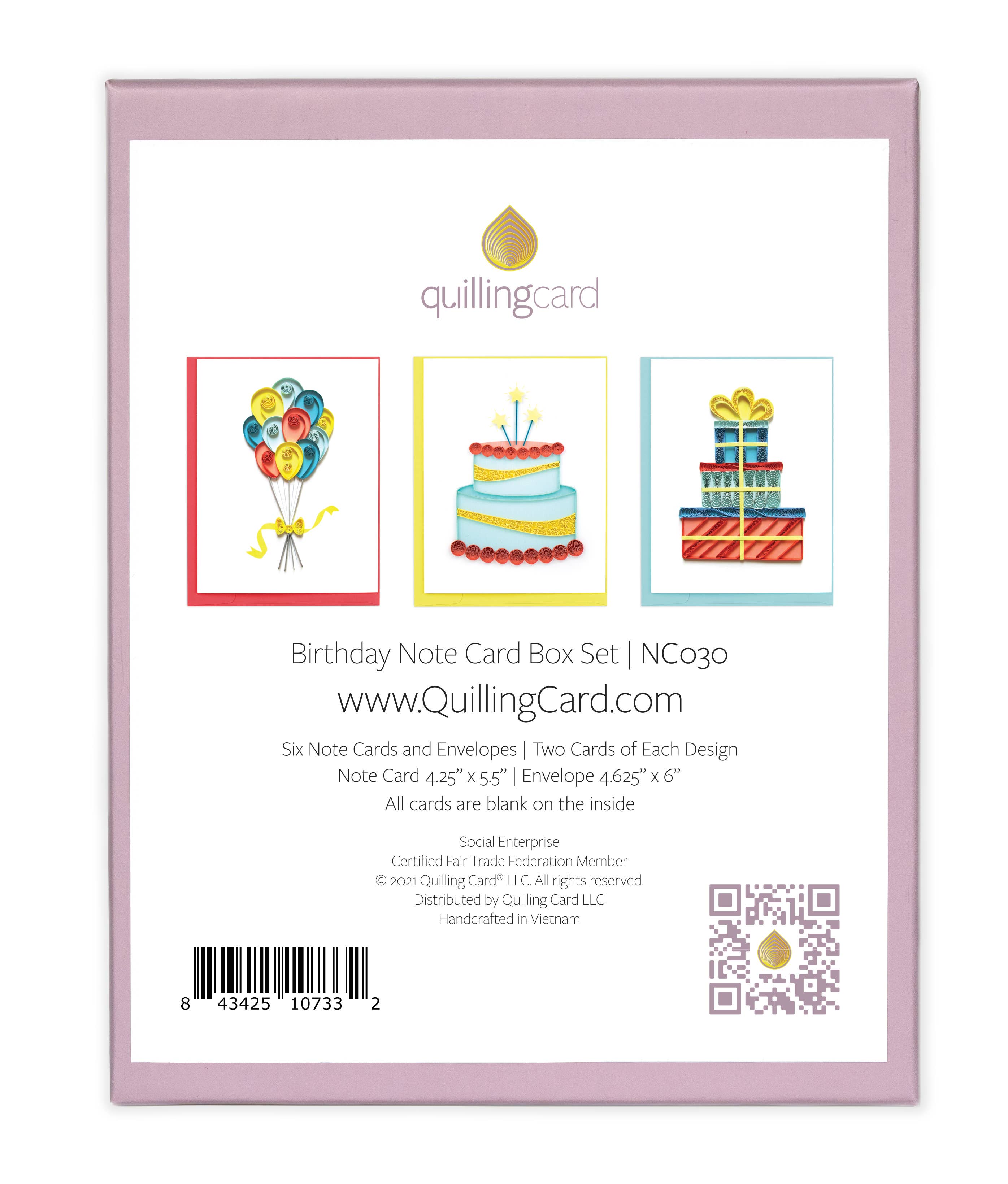 Quilled Note Card Box Set - Birthday
