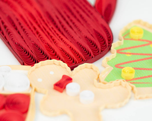 Quilled Greeting Card, "Christmas Cookies"