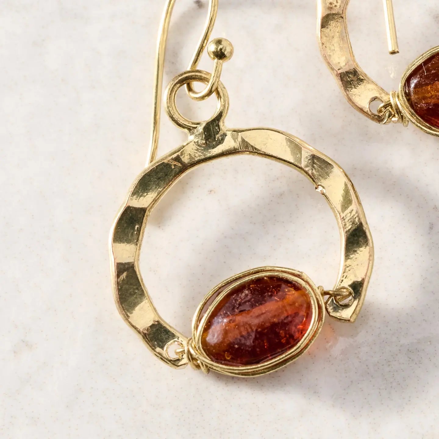 Brass and Glass Beads "Dekhana" Earrings