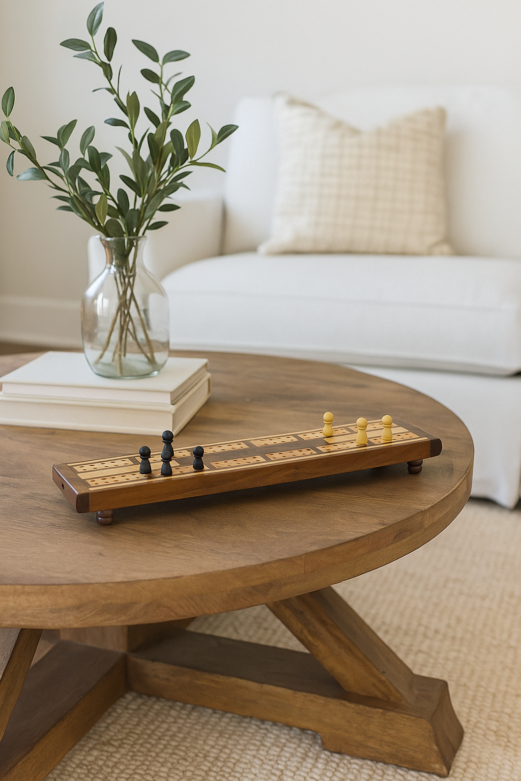 Wood Cribbage Game