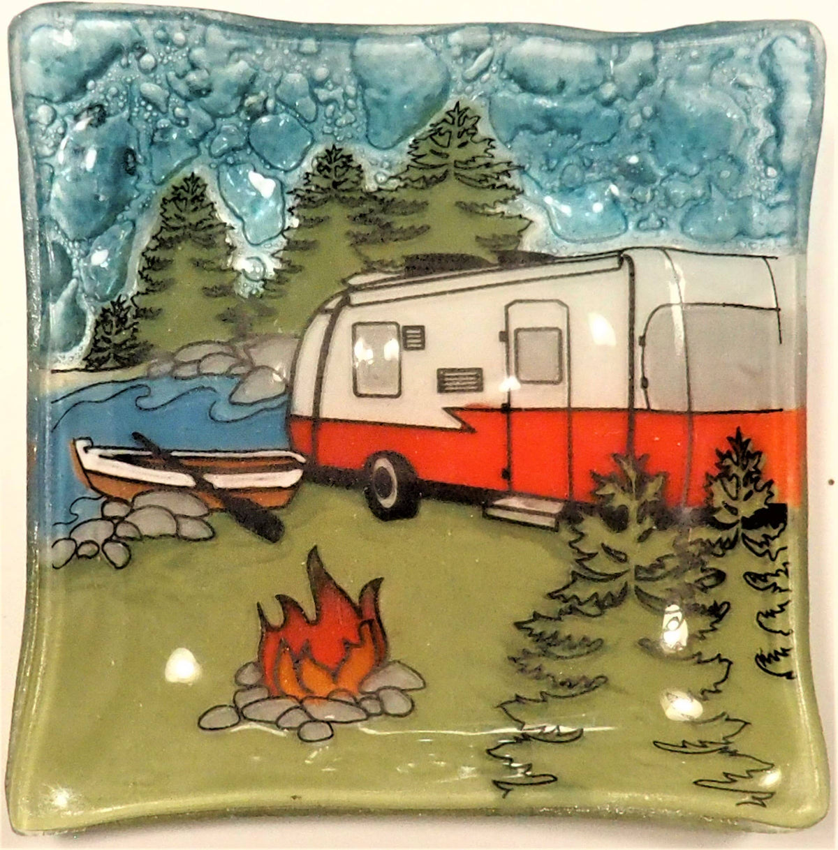 The RV Camping Experience Square Plate / Dish