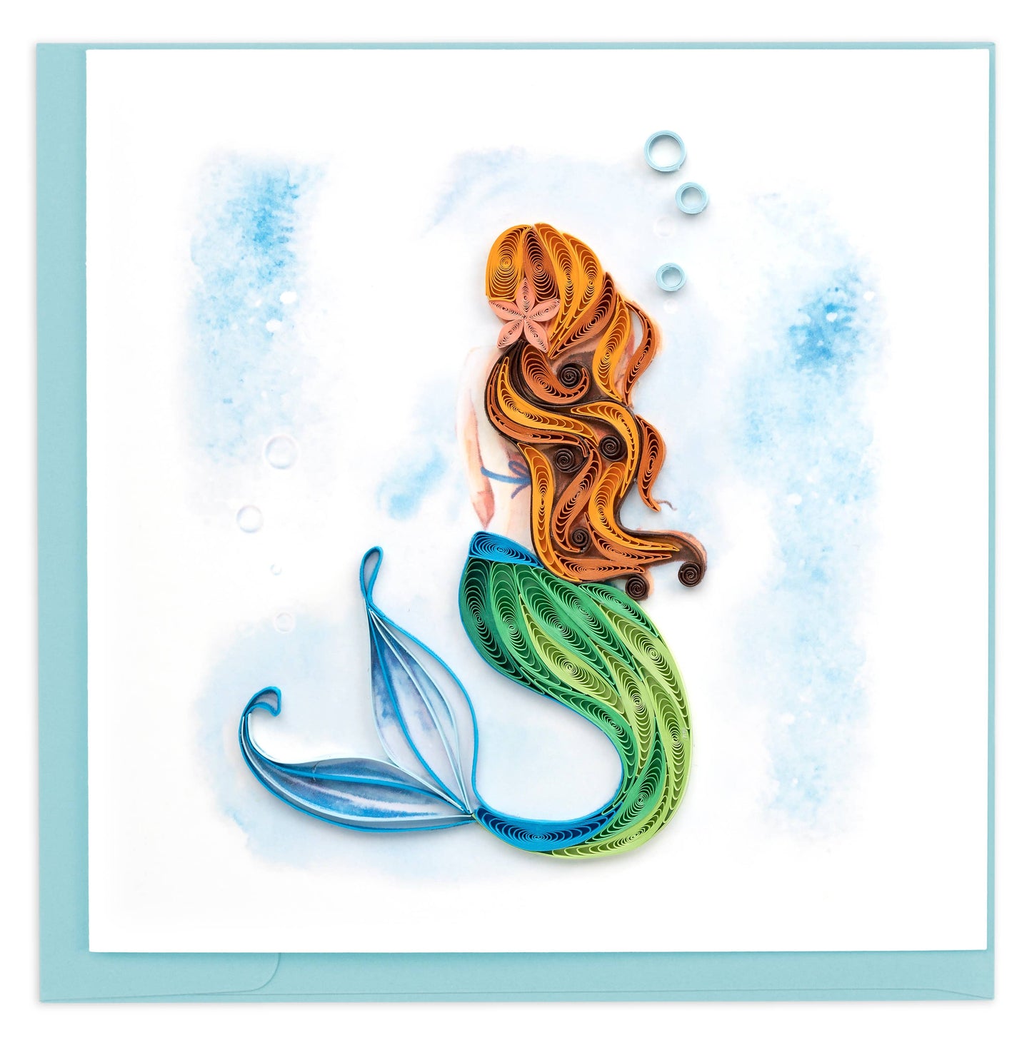 Quilled Greeting Card, "Mermaid"